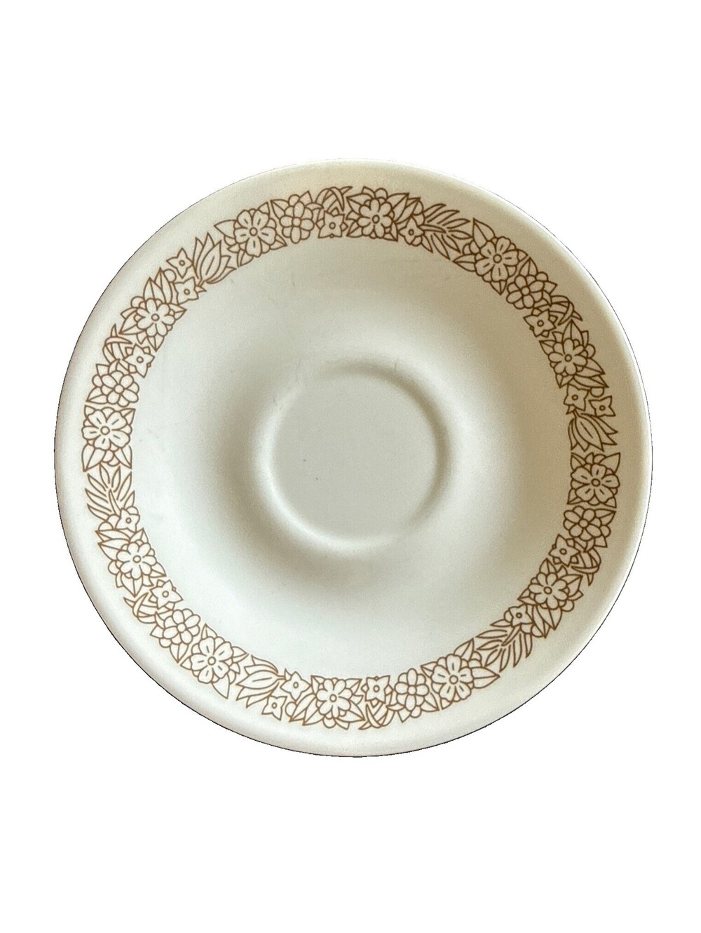 Vintage Corelle DISCONTINUED Woodland Brown Set Of 4 6¼" Saucers